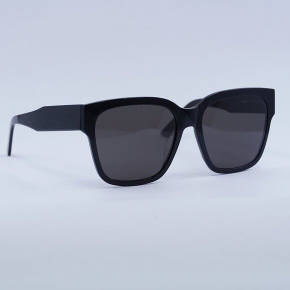 Balenciaga BB0056S 001 Sunglasses Black Square Frame, Grey Lenses - Picture 9 of 12